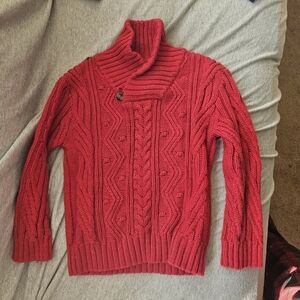 Cat & Jack Vibrant Red Knit Sweater